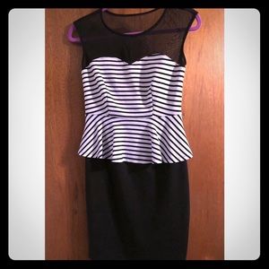 Black and White Striped Dress